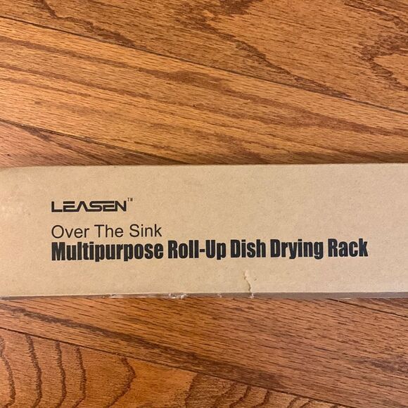 Leasen over the sink blue silicone wrapped steel roll up drainer - Picture 2 of 7